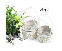 bamboo round shop set so80 5w wholesale basket containers handled baskets medium