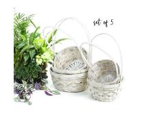 bamboo round shop set so80 5w wholesale basket containers handled baskets medium