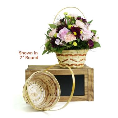 9  bamboo round utility shop natural so579 1n wholesale basket containers handled