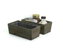 wood rectangle tray sm stained td490 1s handles bowls trays