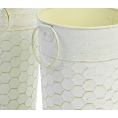 55  french bucket creamantique white honeycomb embossed by885 1eac wholesale metal