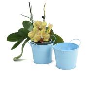 5  round tin pot light blue by03 1lb wholesale metal containers pails