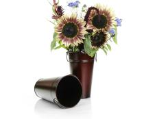 french bucket powder coated burgundy by883 1bdy wholesale metal containers