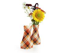 poly collapsible vase rust plaid 10pk vp301 10 wholesale vases