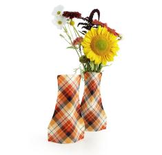 poly collapsible vase rust plaid 10pk vp301 10 wholesale vases