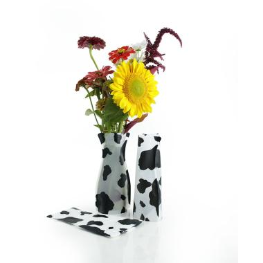 poly collapsible vase cow print 10pk vp101 10 wholesale vases