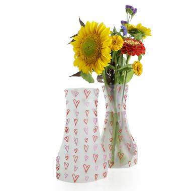 poly collapsible vase hearts 10pk vp302 10 wholesale vases black