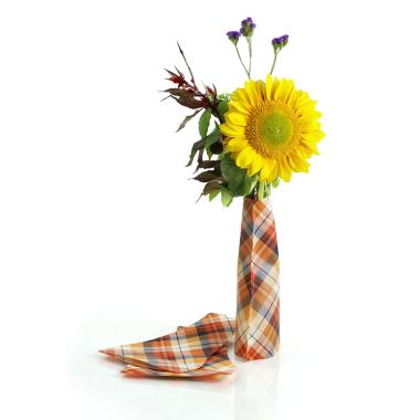 poly collapsible vase rust plaid 10pk vp301 10 wholesale vases