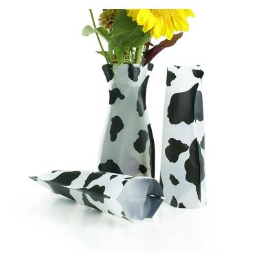 poly collapsible vase cow print 10pk vp101 10 wholesale vases