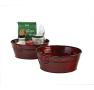 10  tin round tub translucent red by25 1tpr wholesale metal containers