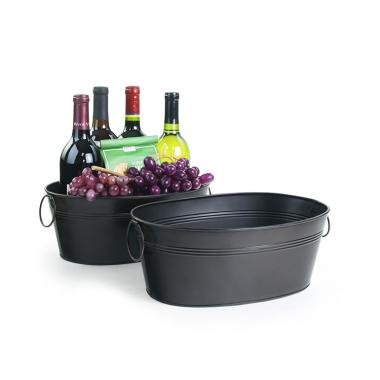 oval galvanized tub long antique brown by880 1abr wholesale metal containers