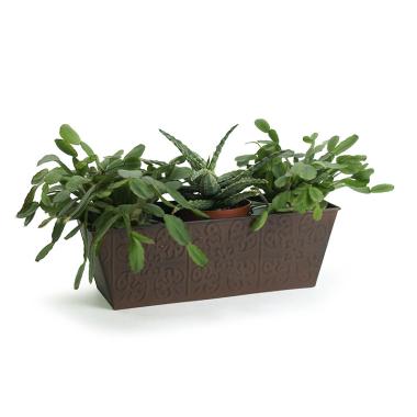 14  metal rectangle window box antique brown ty61 1br wholesale containers