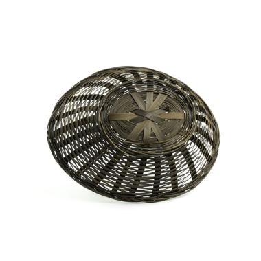 bamboo oval tray dark brown small bo211 1dkb handles bowls