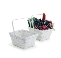 bamboo rectangular shop folding handle so45 1w wholesale basket containers handled