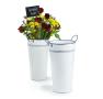 french metal bucket antique white dark trim by886 1wa wholesale