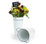french metal bucket antique white dark trim by886 1wa wholesale