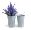55  french bucket ribbed white wash fleur embossed by885 1fww wholesale metal