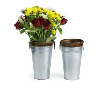 french bucket galvanized rust trim finish by883 1rst wholesale metal containers