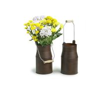 metal galvanized milk rust finish yy11 1rst wholesale containers french