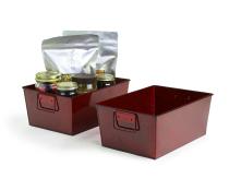 tin rectangular deep tray transparent red finish ty34 1tr wholesale metal containers