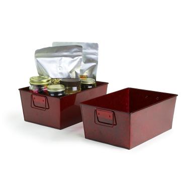 tin rectangular deep tray transparent red finish ty34 1tr wholesale metal containers