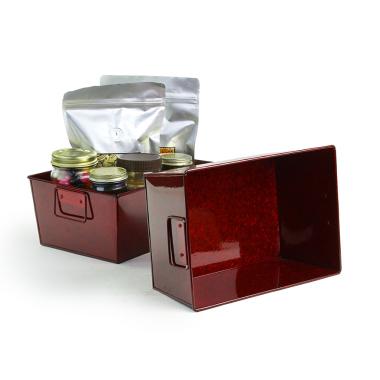 tin rectangular deep tray transparent red finish ty34 1tr wholesale metal containers