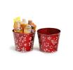 65  tin pot translucent red embossed white snowflakes by06 1sfr wholesale