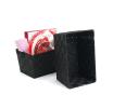 woven strap basket rectangle single black small