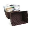 woven strap basket rectangle single large dark brown tp79 1lg