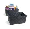 woven strap basket rectangle single medium dark grey tp80 1med