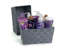 woven strap basket rectangle single small grey tp80 1sm