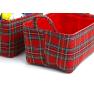 plaid soft fabric storage bin red pf11 1plr handles