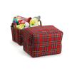 plaid soft fabric storage bin red pf11 1plr handles