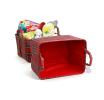 plaid soft fabric storage bin red pf11 1plr handles
