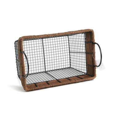 wire rectangular tray black folding ear handle ty164 1 rectangles wholesale