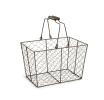 wire rectangular shop basket brown folding handle ty163 1 handled baskets