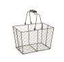 wire rectangular shop basket brown folding handle ty163 1 handled baskets