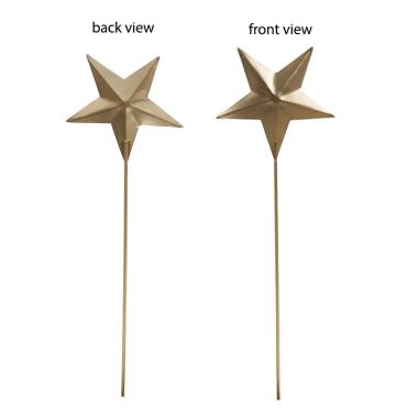 15  flat tin star pick painted gold ny15 1stg wholesale craft