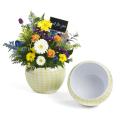 5x4 solid iron metal pot yellow gingham pattern by75 1ghy wholesale
