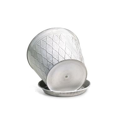 8  tin pot saucer antique white by208 1w wholesale covers