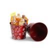 65  tin pot translucent red embossed white snowflakes by06 1sfr wholesale