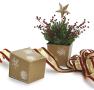 6x6  sq tin pot gold snow flakes by66 1sfg wholesale
