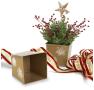 6x6  sq tin pot gold snow flakes by66 1sfg wholesale