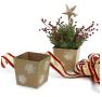 6x6  sq tin pot gold snow flakes by66 1sfg wholesale