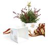 6x6  sq tin pot white snow flakes by66 1sfw wholesale