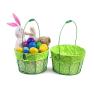 large wire basket round green cloth lining single sy350 1lgr wholesale