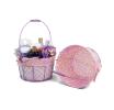 large wire basket round purple cloth lining single sy350 1lprp wholesale