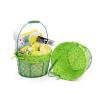 medium wire basket round green cloth lining single sy350 1mgr