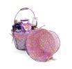 medium wire basket round purple cloth lining single sy350 1mprp