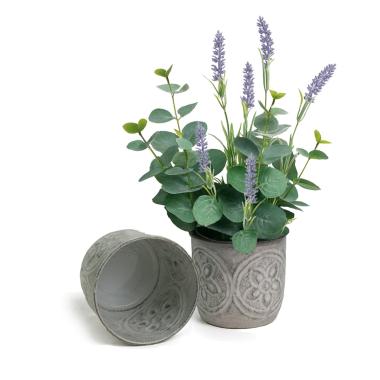 solid iron lathe pot with embossed mandala design antique grey by76 1gry wholesale